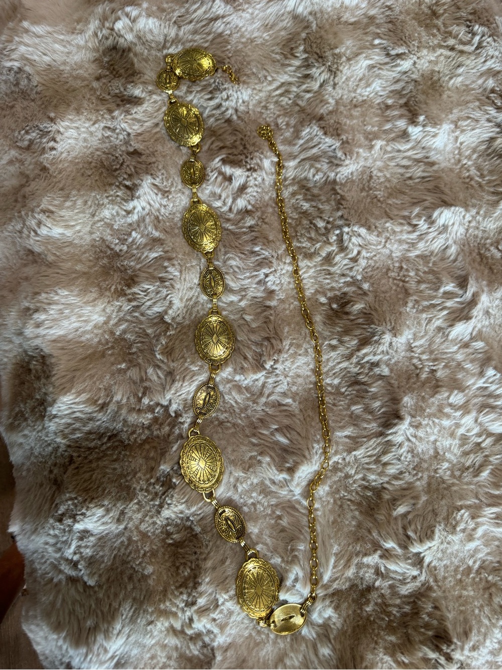 Metal chain belt western / boho